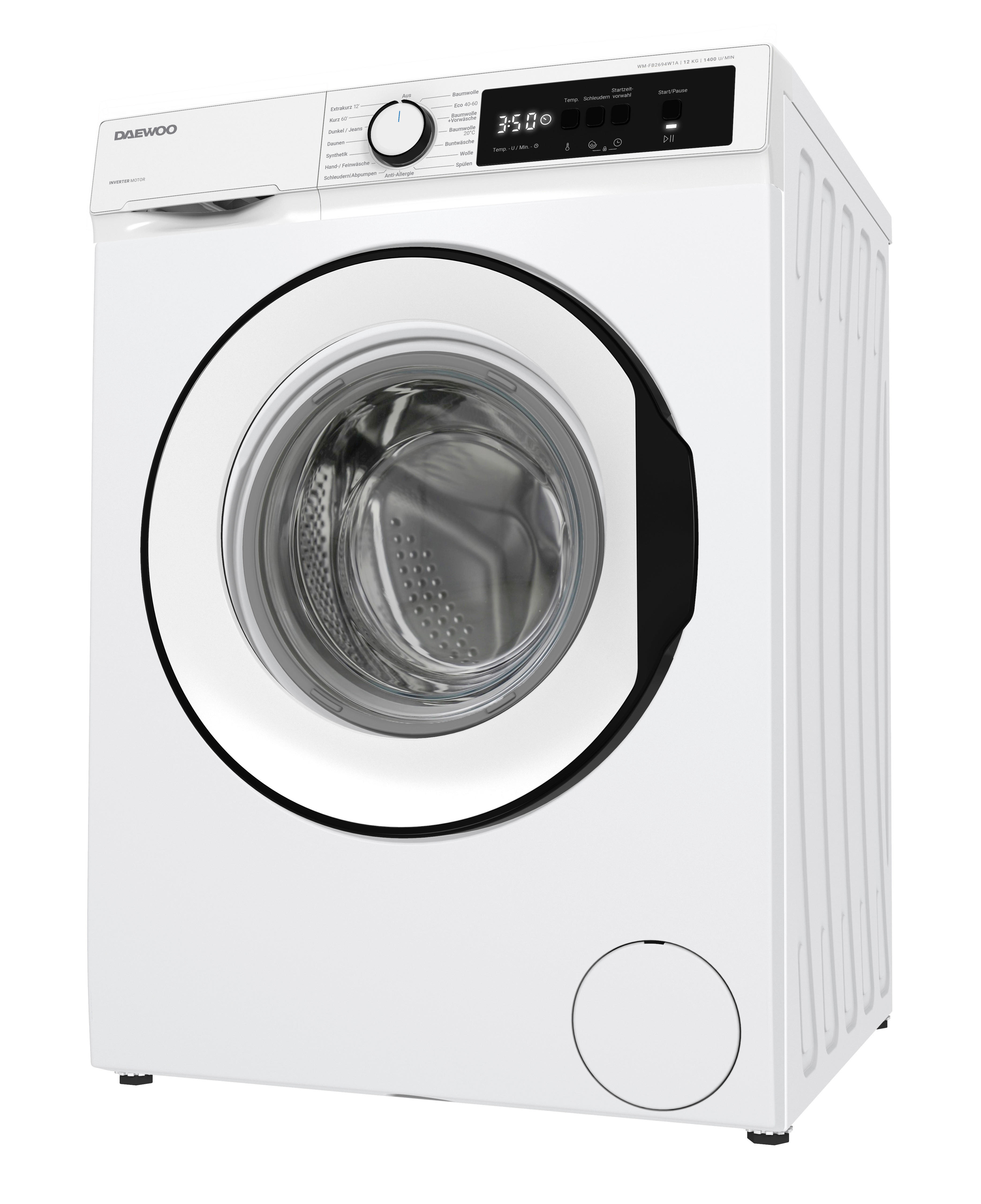 Daewoo Waschmaschine WM-FB2694W1A-DE weiß B/H/T: ca. 59,7x84,5x63,2 cm Waschmaschine WM-FB2694W1A-DE - weiß (59,70/84,50/63,20cm) - Daewoo