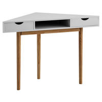 Eckschreibtisch weiß B/H/T: ca. 80x78x80 cm Eckschreibtisch - weiß (80,00/78,00/80,00cm) - Wohnling