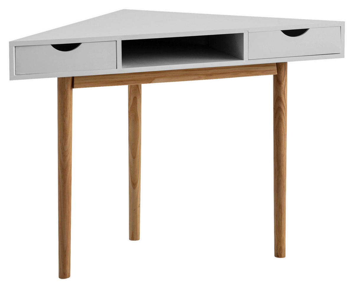 Eckschreibtisch weiß B/H/T: ca. 80x78x80 cm Eckschreibtisch - weiß (80,00/78,00/80,00cm) - Wohnling