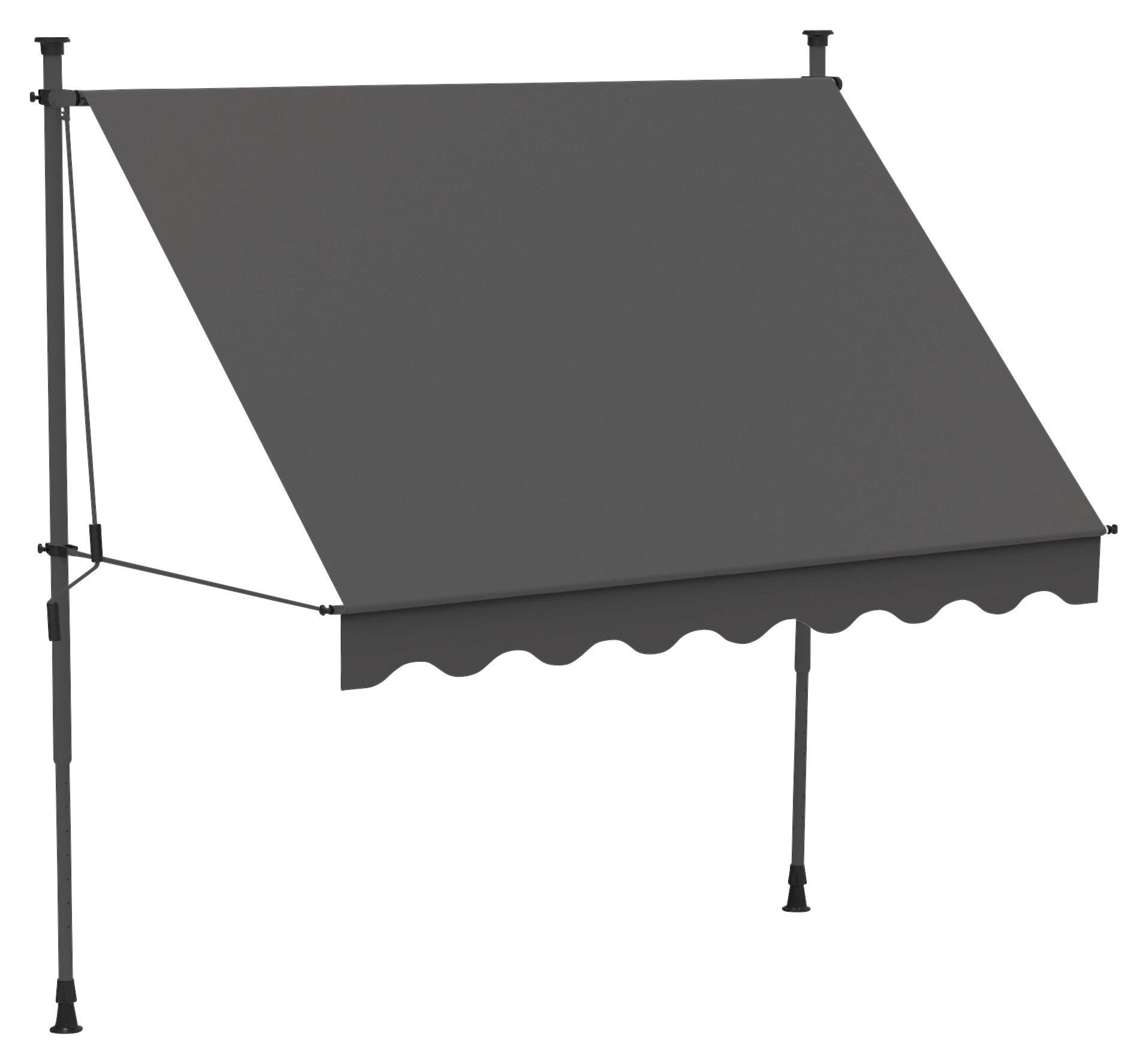 Klemm-Markise anthrazit B/L: ca. 295x150 cm Klemm-Markise - anthrazit (295,00/150,00cm)