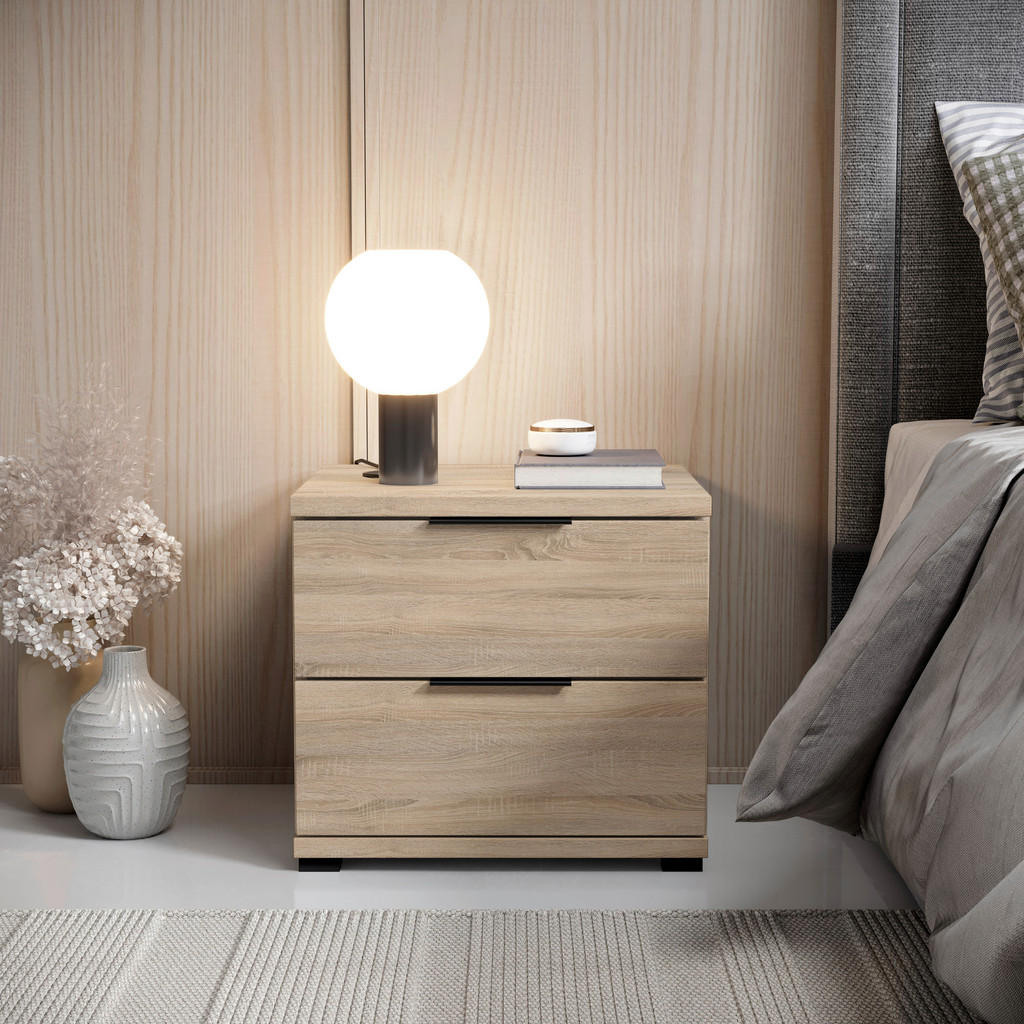 Thumbnail - Nachtkonsole Salermo Eiche Sonoma Nachbildung B/H/T: ca. 46x43x42 cm