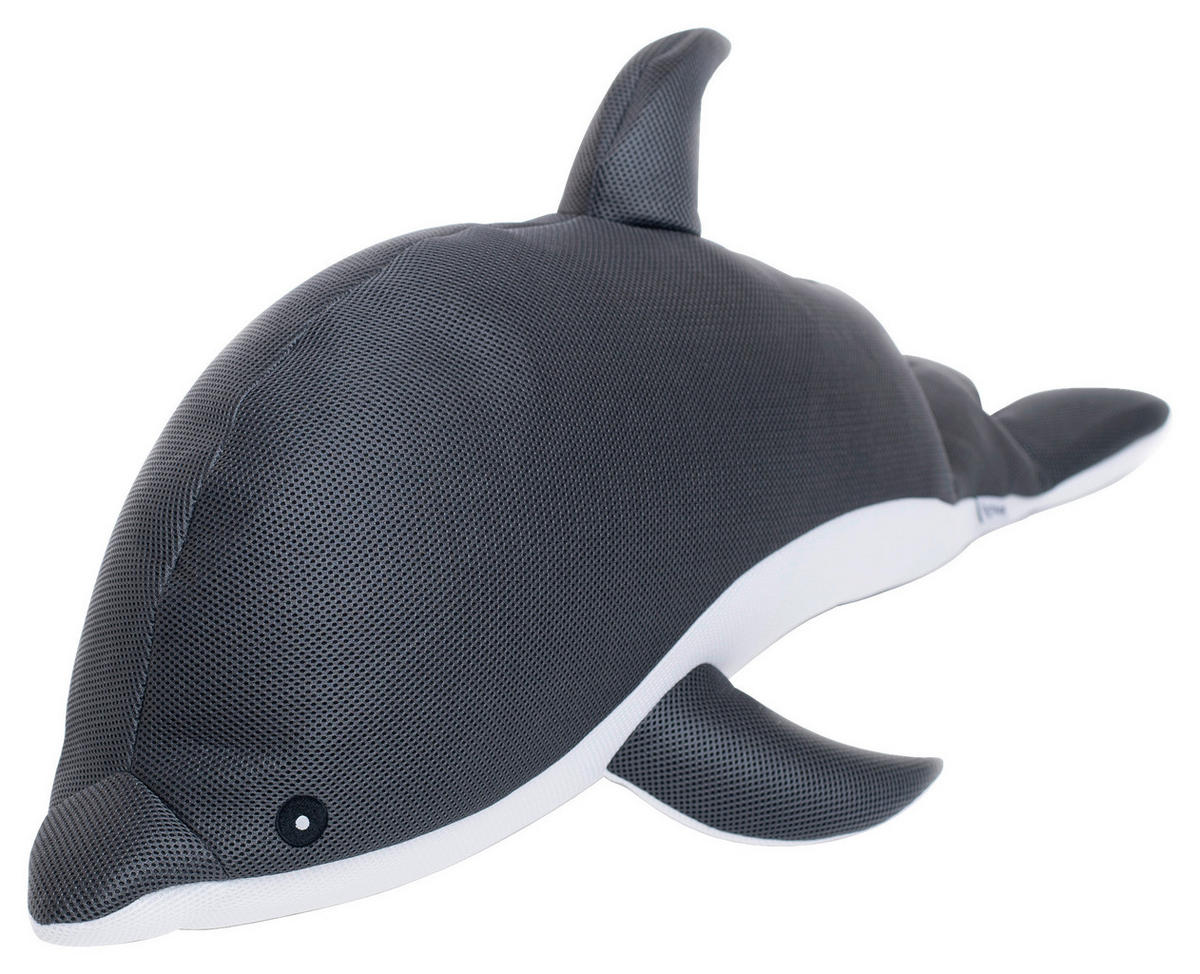 Westmann Sitzsack Schwimmtier Delfin grau Polyester B/H/T: ca. 102x36x40 cm Delfin - weiß/grau (102,00/36,00/40,00cm) - Westmann