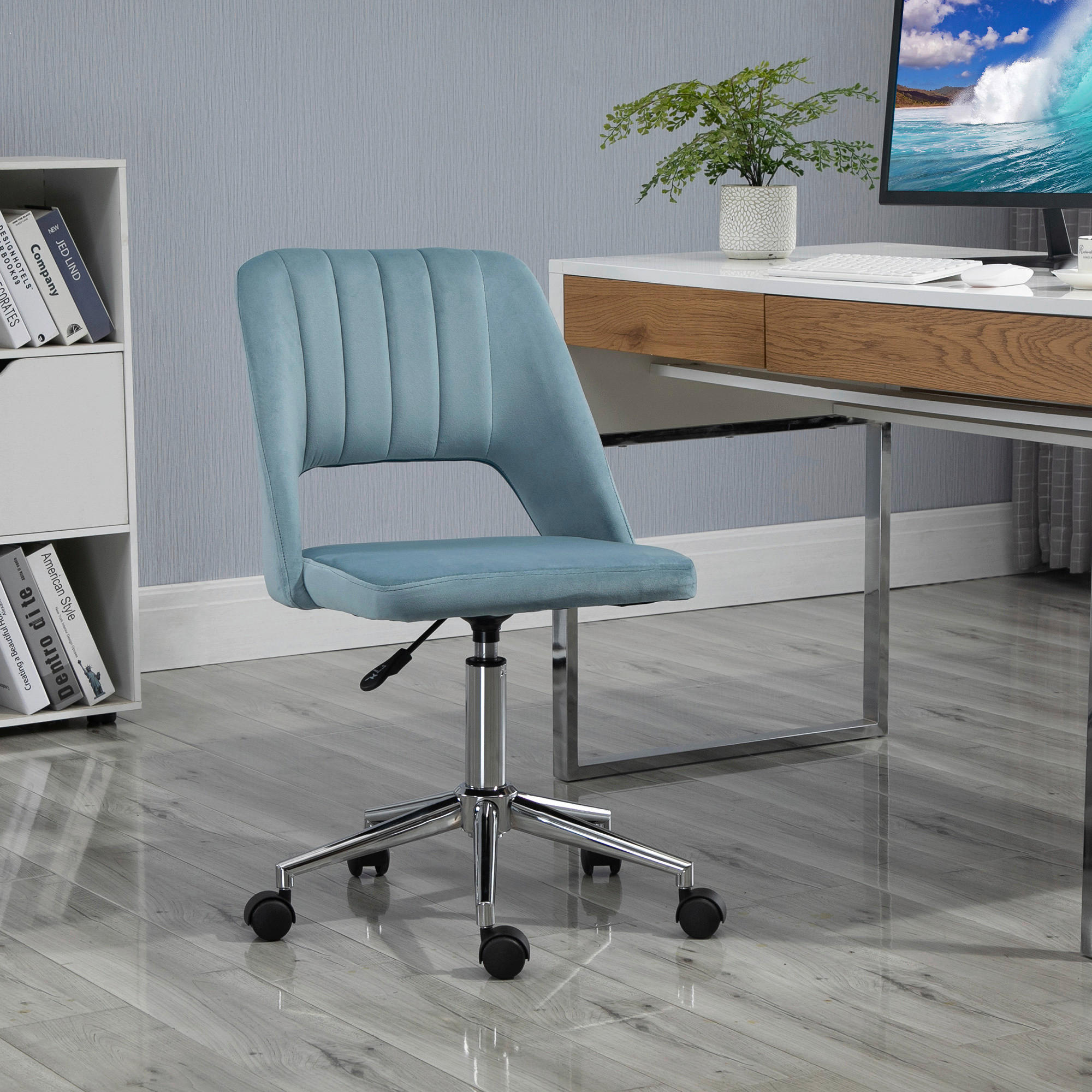 Drehstuhl 921-481 blau 921-481 - blau (49,00/79,00/54,00cm) - Vinsetto