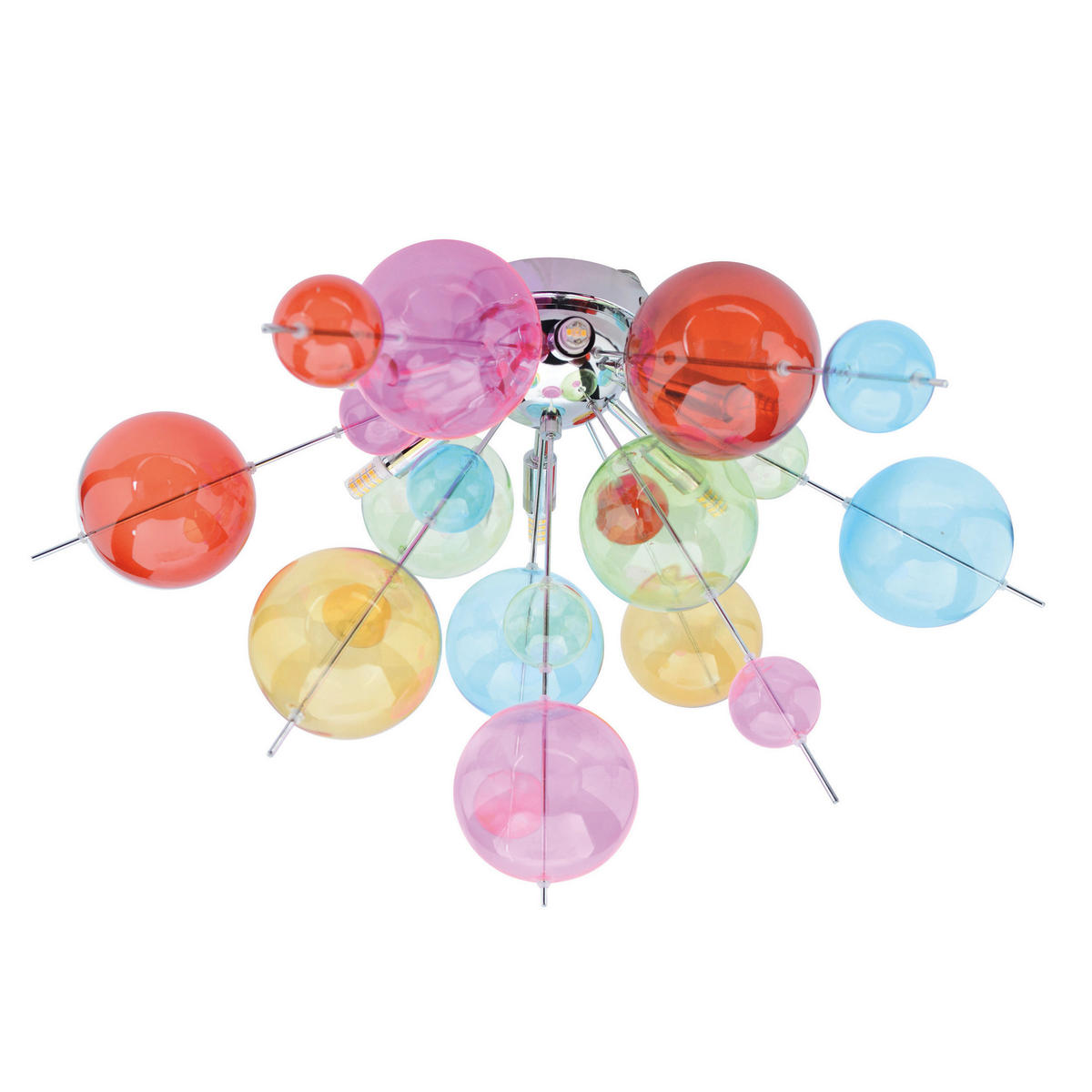Näve Leuchten Deckenleuchte bunt Metall Glas B/H/T/D: ca. 57x38x57x57 cm G9 6 Brennstellen EXPLOSION - bunt (57,00/38,00/57,00cm) - Näve Leuchten