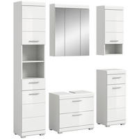 Badezimmer-Set Scout weiß weiß Hochglanz B/H/T: ca. 164x191x37 cm Scout - weiß (164,00/191,00/37,00cm) - xonox.home
