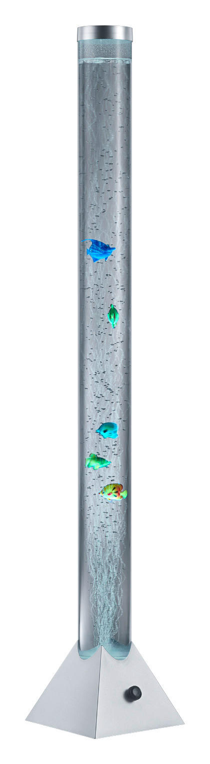 Reality Wassersprudelsäule R5073-47 transparent silber Kunststoff B/H/T/D: ca. 21x130x21x10 cm
