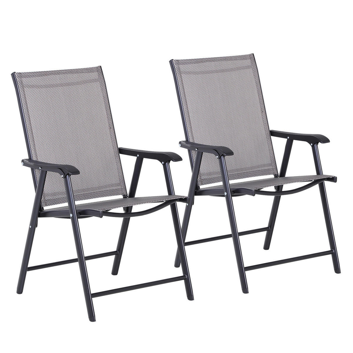 Outsunny Campingstuhl grau Metall B/H/T: ca. 58x94x64 cm Campingstuhl - grau (58,00/94,00/64,00cm) - Outsunny