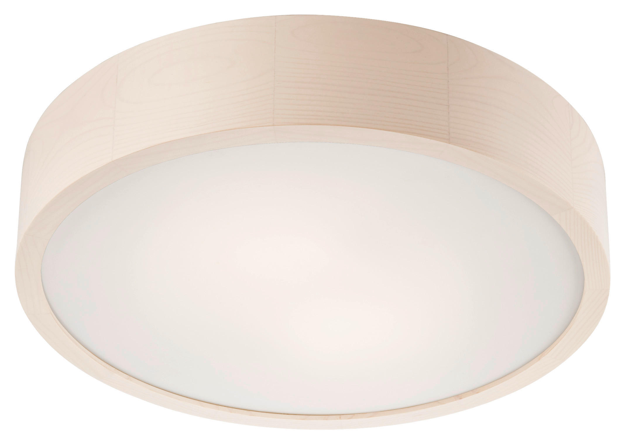 Lamkur Deckenleuchte weiß Glas Holz B/H/L: ca. 38,5x12x38,5 cm 2 Brennstellen Eveline - weiß (38,50/38,50/12,00cm) - Lamkur