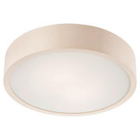 Lamkur Deckenleuchte weiß Glas Holz B/H/L: ca. 38,5x12x38,5 cm 2 Brennstellen Eveline - weiß (38,50/38,50/12,00cm) - Lamkur