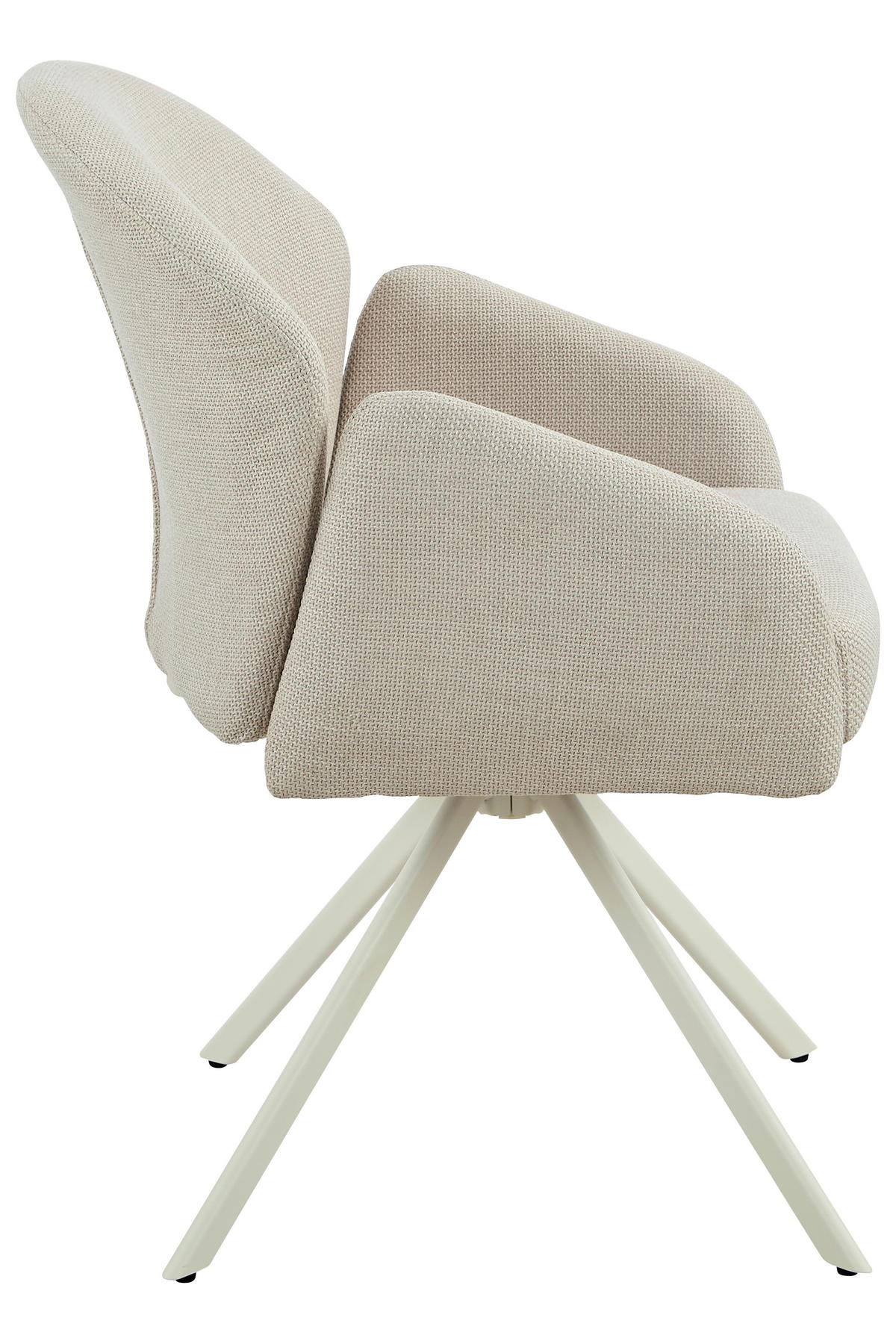 Drehstuhl Holly creme Microfaser Webstoff B/H/T: ca. 57x84x61 cm Holly - creme (57,00/84,00/61,00cm)