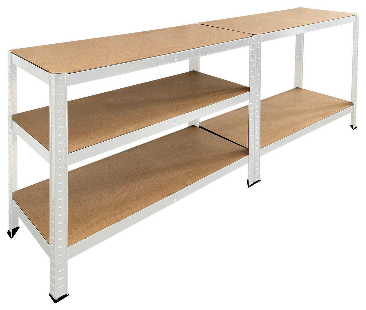 Schwerlaststeckregal weiß B/H/T: ca. 90x180x40 cm Schwerlaststeckregal 180x90x40cm W - weiß (90,00/180,00/40,00cm)