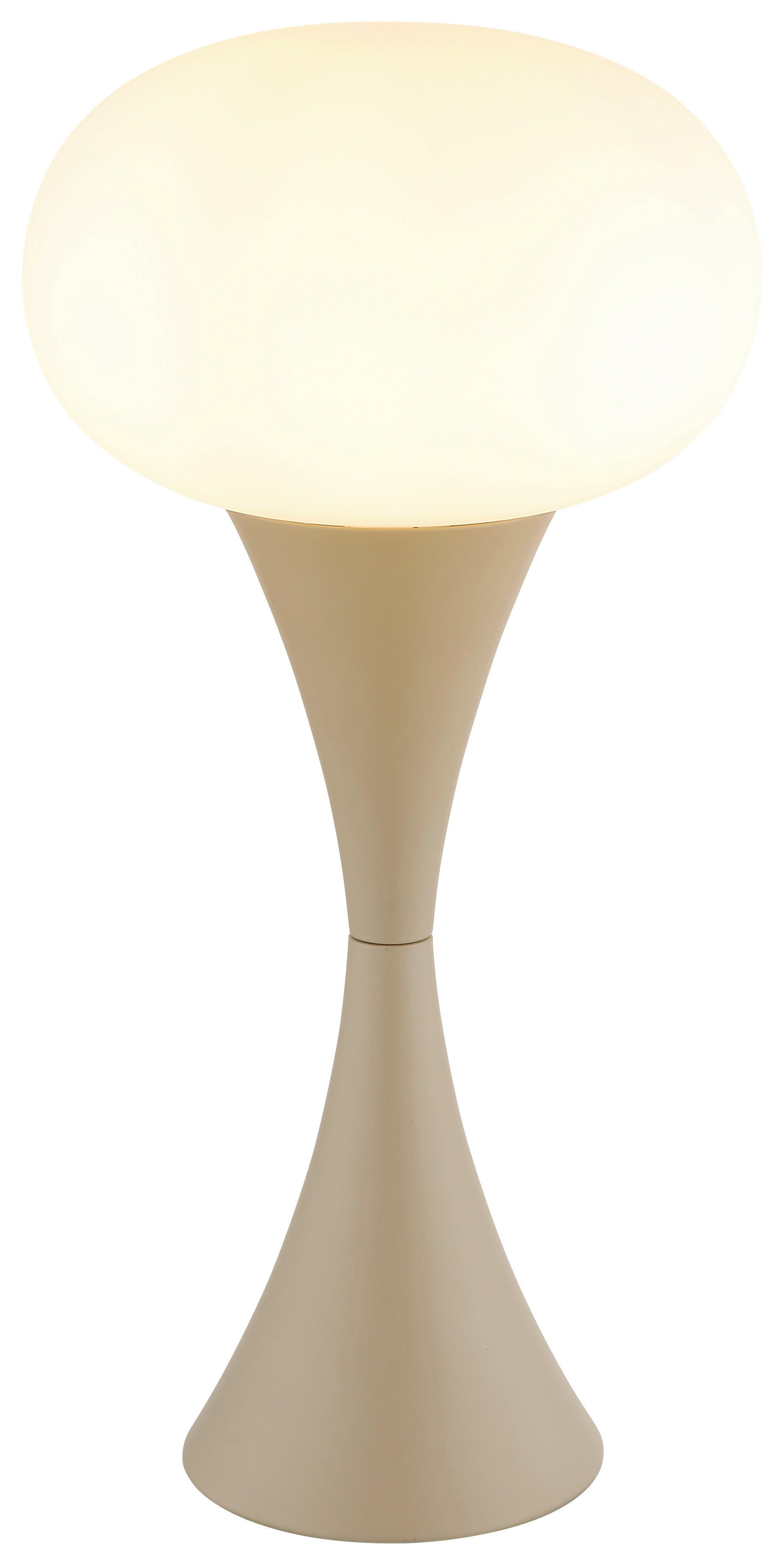 GLOBO Tischleuchte sand Opal Glas Metall H/D: ca. 36,9x18 cm E14 1 Brennstellen LULA - sand/Opal (18,00/36,90cm) - GLOBO