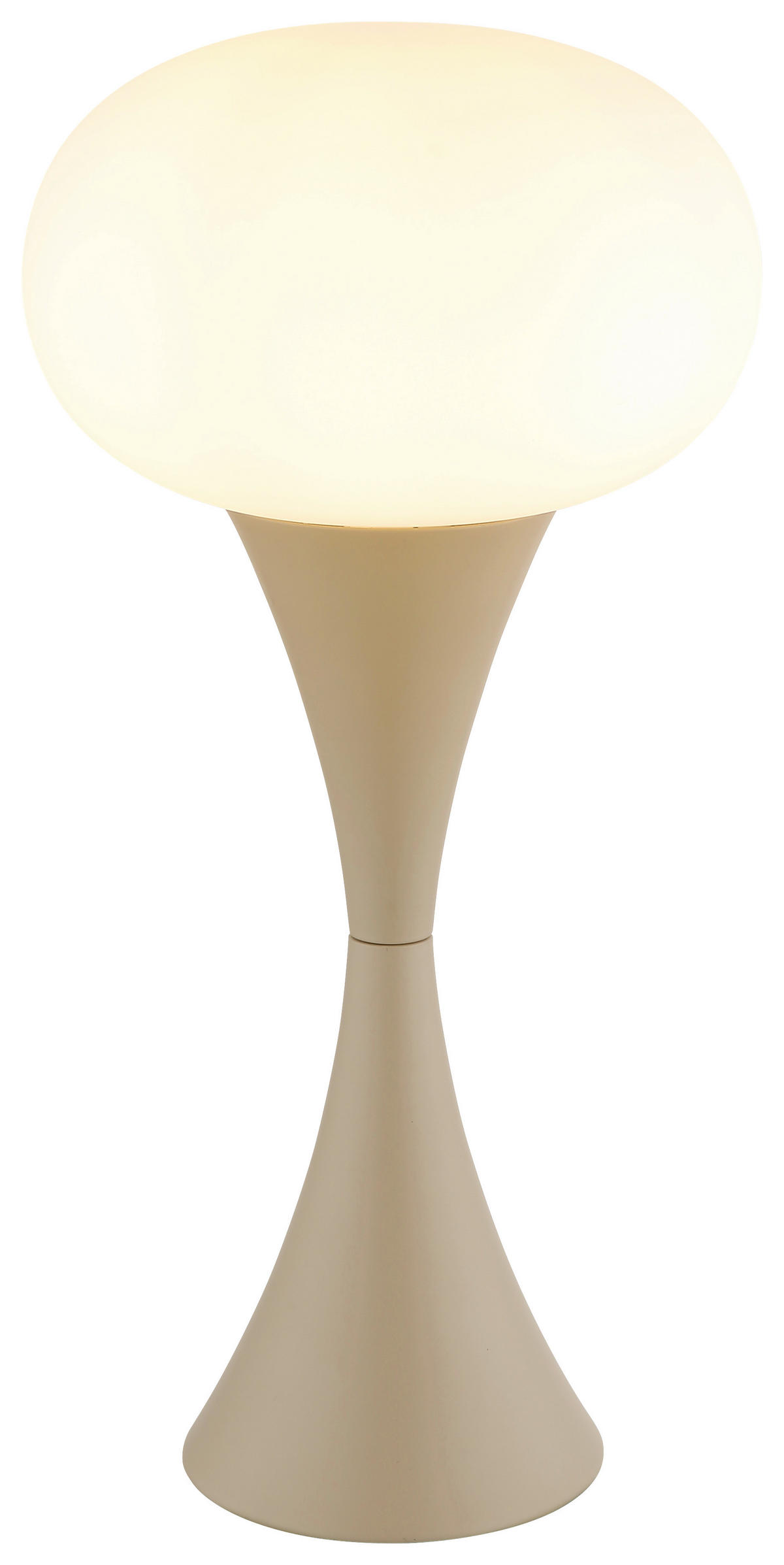 GLOBO Tischleuchte sand Opal Glas Metall H/D: ca. 36,9x18 cm E14 1 Brennstellen LULA - sand/Opal (18,00/36,90cm) - GLOBO