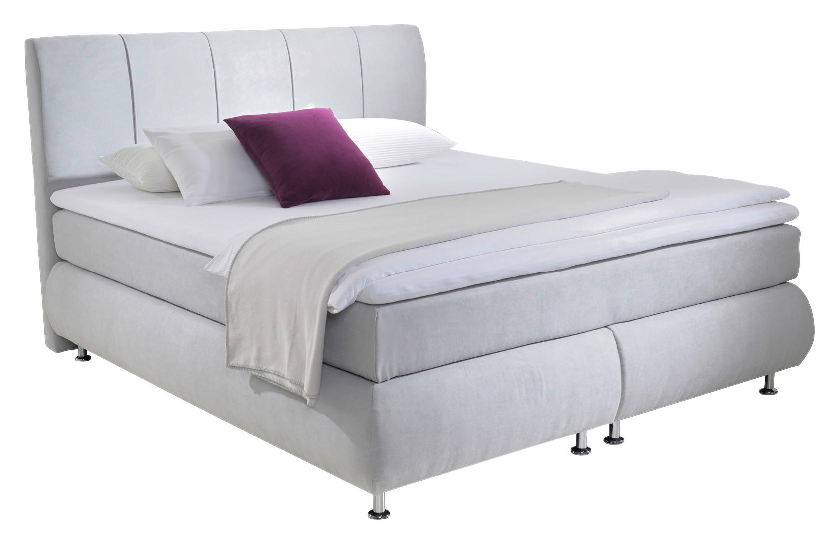 Thumbnail - Boxspringbett Nari grau Liegefläche B/L: ca. 180x200 cm