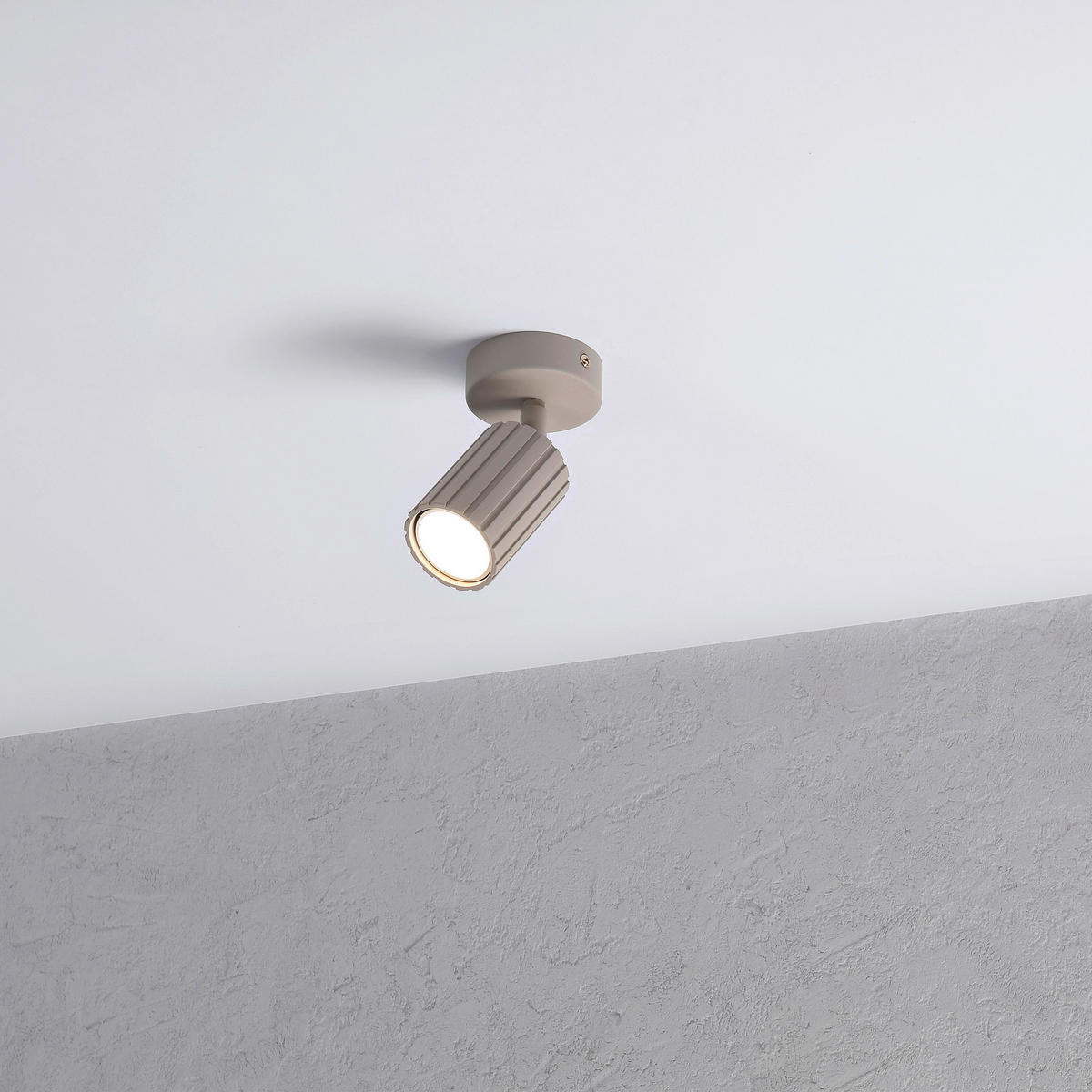 Lamkur Wandleuchte beige Stahl B/H/L: ca. 8x16x8 cm GU10 1 Brennstellen Prisma - beige (8,00/8,00/16,00cm) - Lamkur