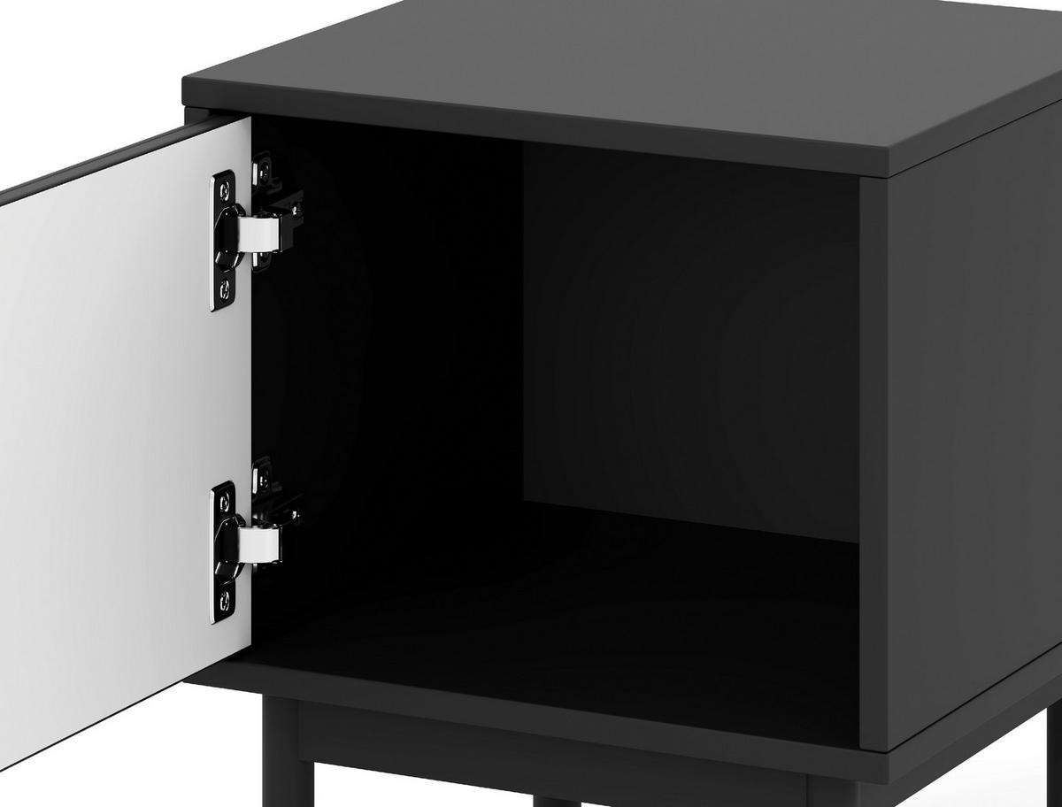 Nachtkonsole MAZOMA schwarz gold Optik B/H/T: ca. 41,5x53,5x39 cm MAZOMA - gold/schwarz (41,50/53,50/39,00cm) - WIPMEB