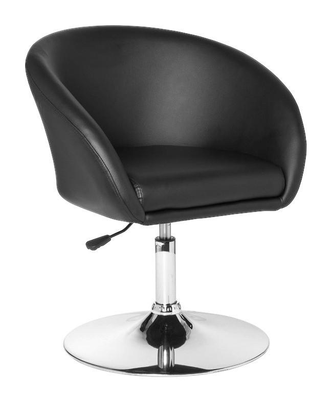 Drehstuhl schwarz Kunstleder Metall Drehsessel - schwarz (62,00/72,00/55,00cm) - Amstyle