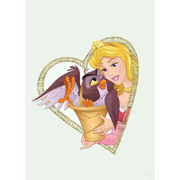 Komar Poster Aurora & Owl Disney B/L: ca. 50x70 cm Aurora & Owl - (50,00/70,00cm) - Komar