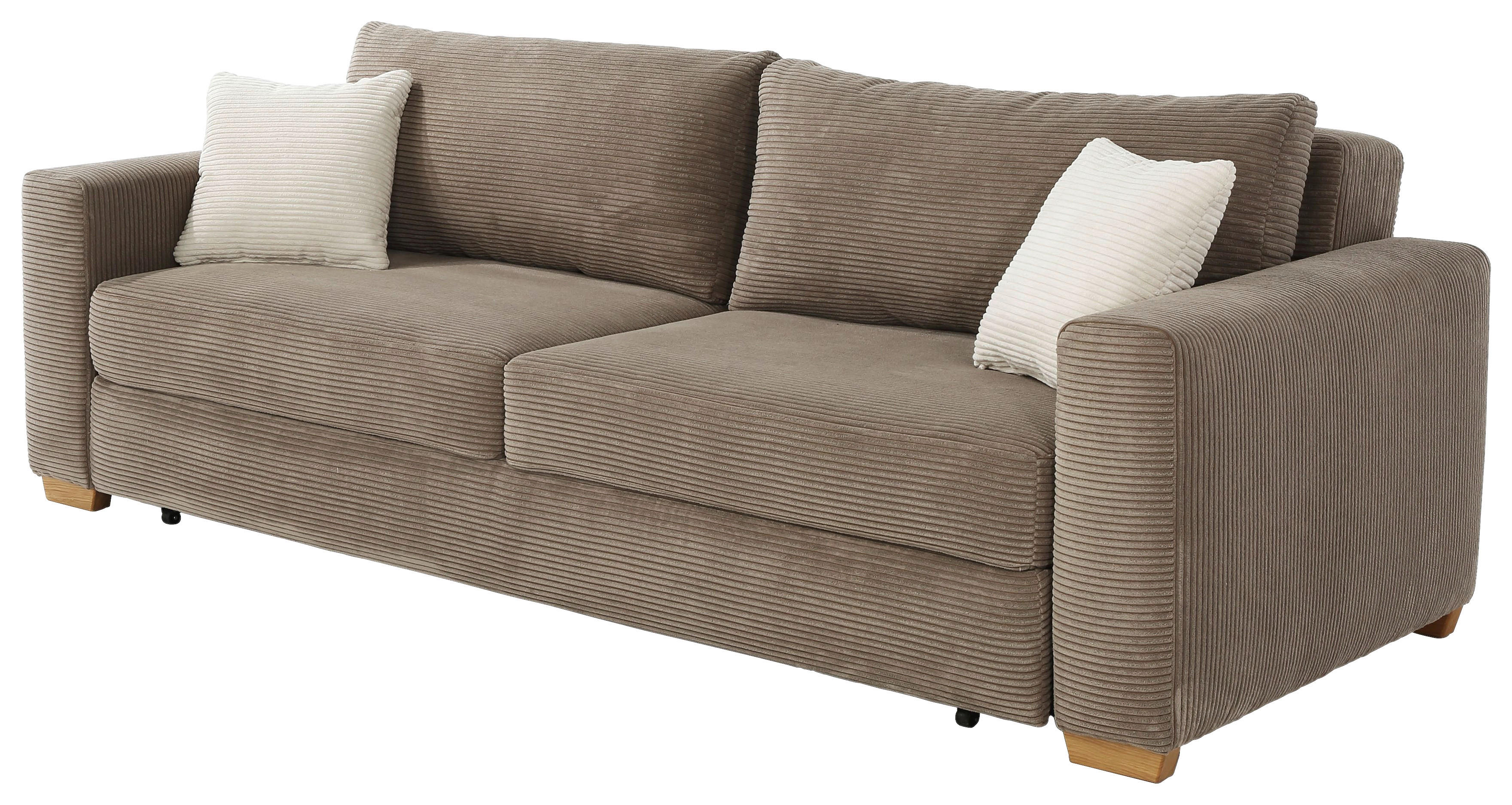 Schlafsofa  taupe B/H/T: ca. 237x90x104 cm Micha_Schlafsofa 426/18-426/07 - beige/Eiche (237,00/90,00/104,00cm)