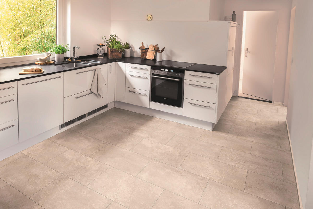 EGGER Laminatboden Kreidefliese ca. 2,5349 m² im Paket  B/L: ca. 34x130,5 cm pro Paket Kreidefliese ca. 2,5349 m² im Paket - (34,00/130,50cm) - EGGER