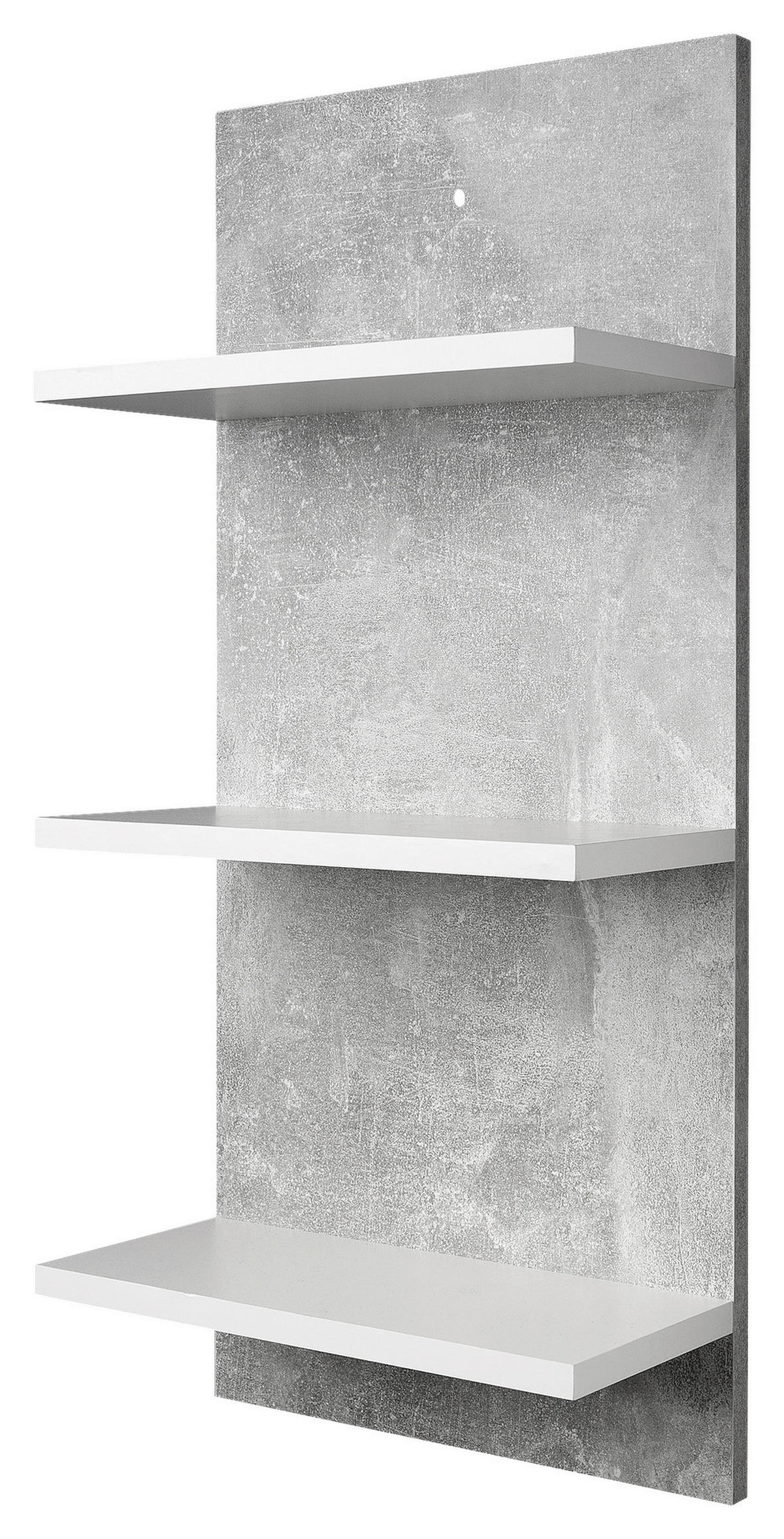 Bad-Set Madeira Beton Optik weiß B/H/T: ca. 123x76,5x28 cm Madeira - weiß (123,00/76,50/28,00cm)