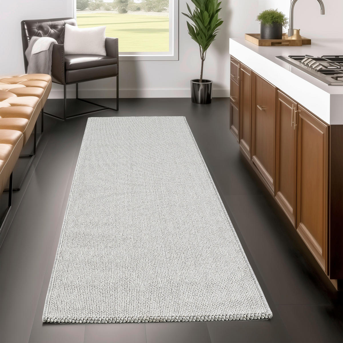 Ayyildiz Teppich LOOM silber B/L: ca. 80x150 cm LOOM - silber (80,00/150,00cm) - Ayyildiz