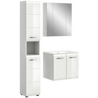Badezimmer-Set Ice weiß weiß Hochglanz B/H/T: ca. 105x185x46 cm Ice - weiß (105,00/185,00/46,00cm) - xonox.home