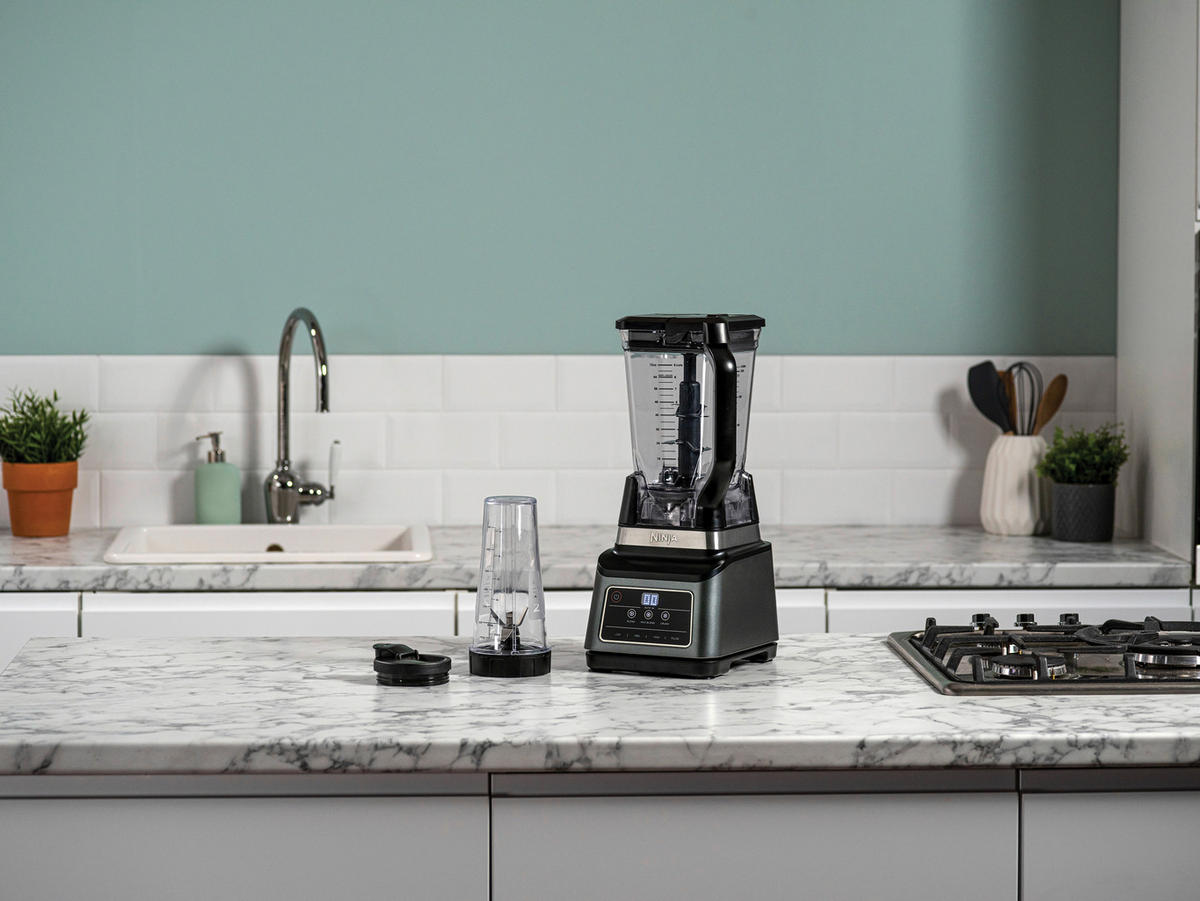 Ninja Standmixer 2in1 schwarz silber Kunststoff B/H/L: ca. 19x44,5x25 cm BN750EU - schwarz/silber (25,00/19,00/44,50cm) - Ninja