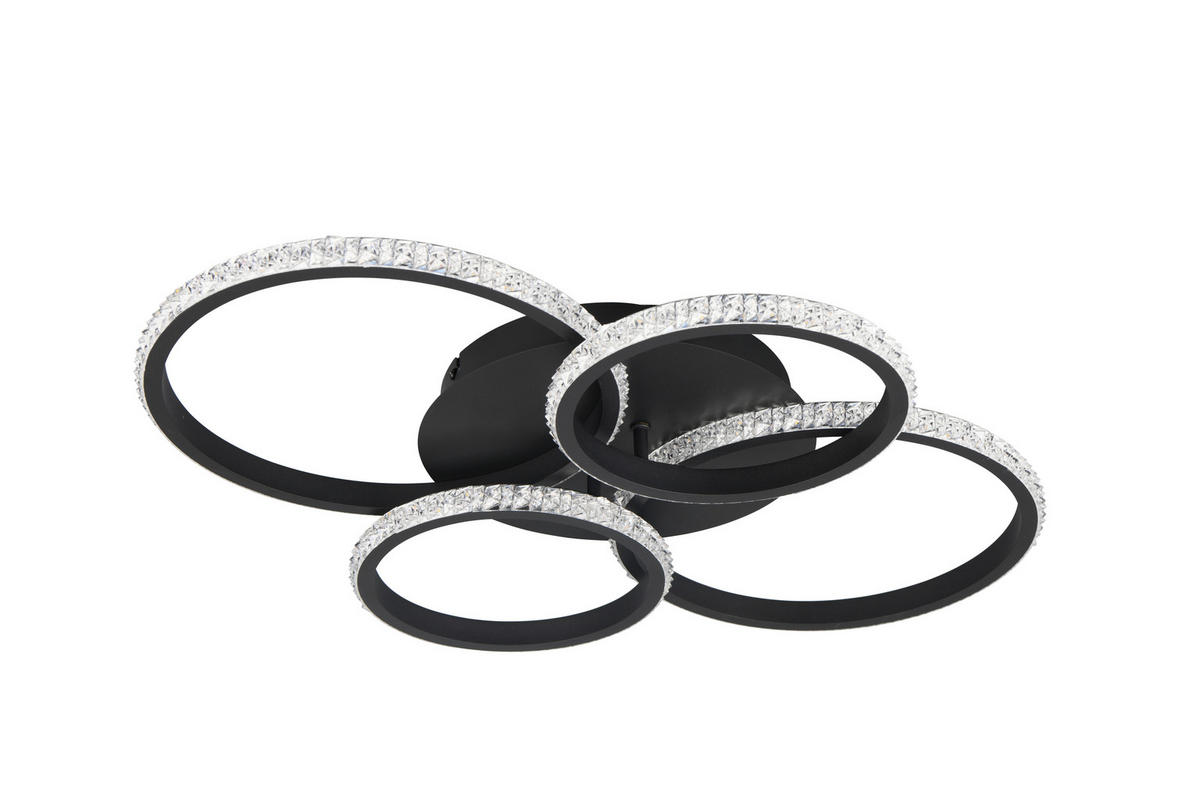 Reality LED-Deckenleuchte mattschwarz Metall B/H/L: ca. 8,5x49,5x65,5 cm LED-Deckenleuchte_Cires - mattschwarz (65,50/8,50/49,50cm) - Reality