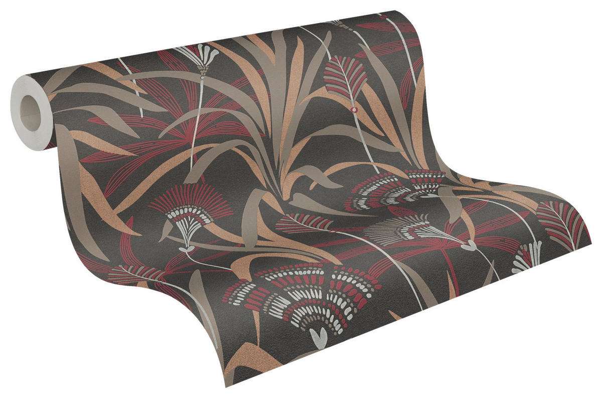 A.S.Création Vliestapete silber rot schwarz B/H/D: ca. 53x1005x9,2 cm Vliestapete - rot/schwarz (9,20/1005,00cm) - A.S.Creation