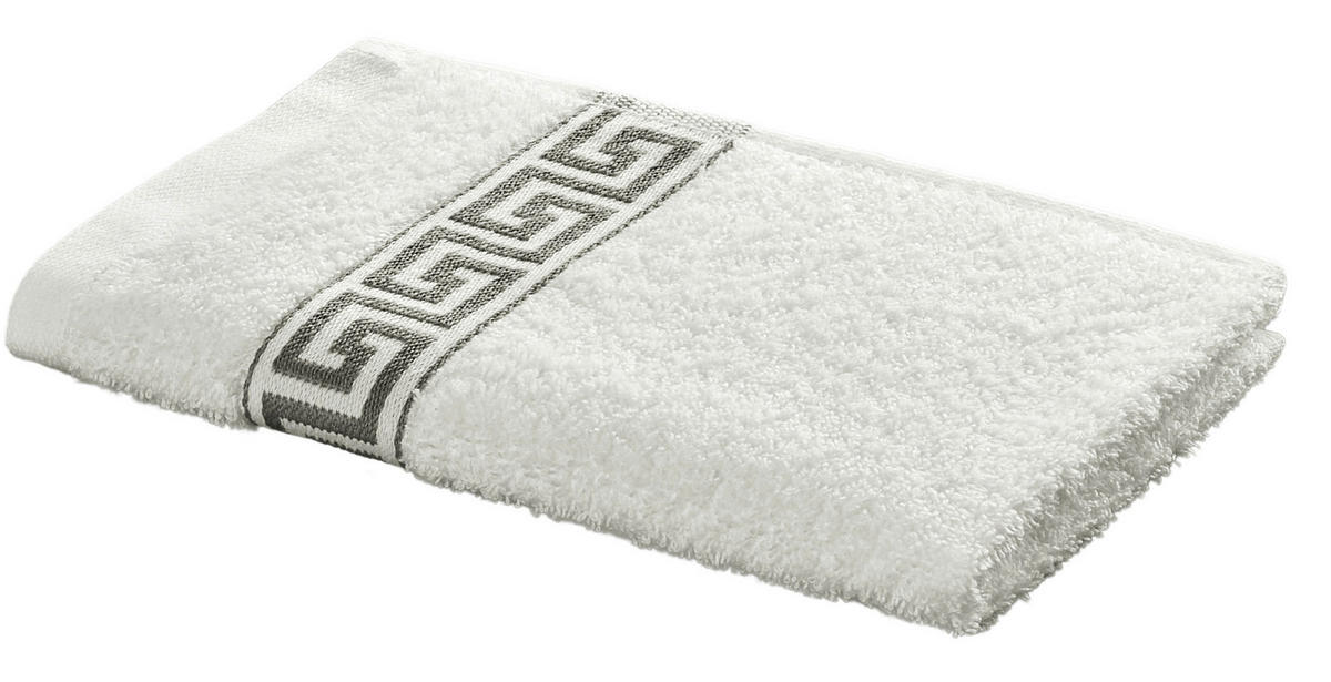 POCOline Gästetuch Mäander Mäander - weiß (30,00/50,00cm) - POCOline