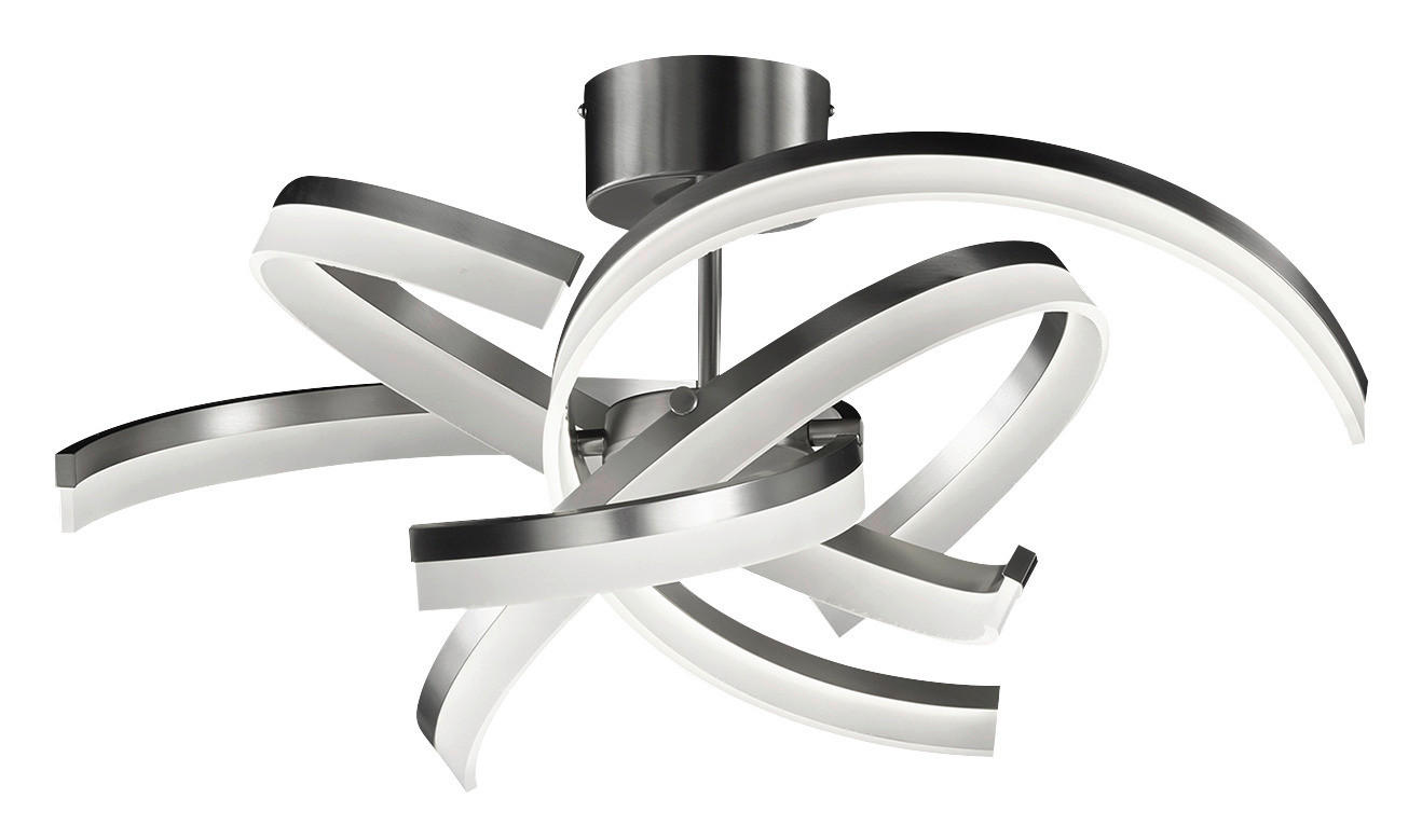 Fischer & Honsel LED-Deckenleuchte 20898 nickel matt Acryl Metall H/D: ca. 28,5x65 cm 4 Brennstellen Sund TW - nickel matt (65,00/28,50cm) - Fischer & Honsel