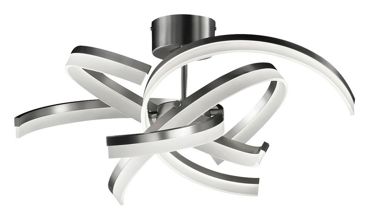 Fischer & Honsel LED-Deckenleuchte 20898 nickel matt Acryl Metall H/D: ca. 28,5x65 cm 4 Brennstellen Sund TW - nickel matt (65,00/28,50cm) - Fischer & Honsel