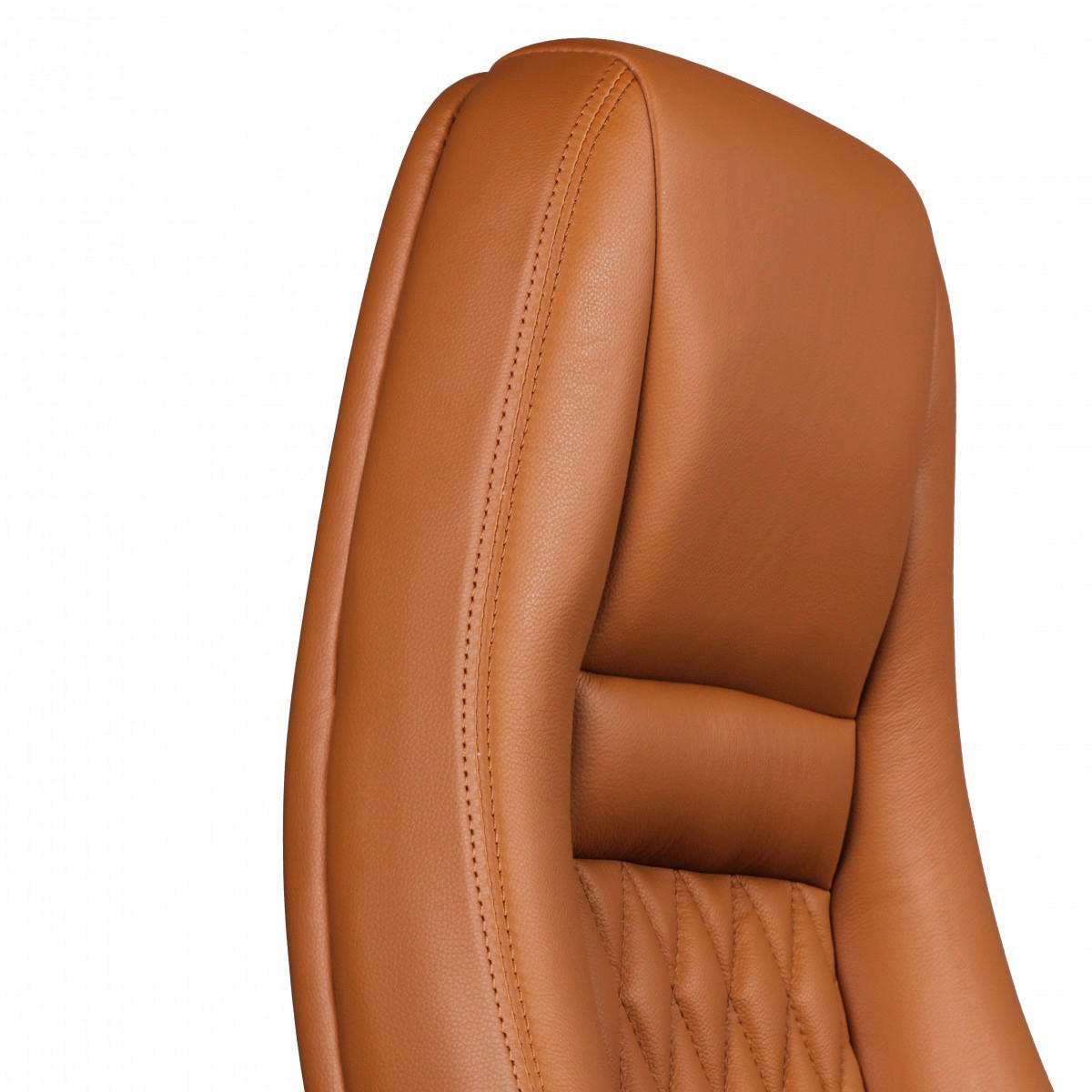 Drehstuhl braun Leder Bürostuhl AUSTIN - braun (68,00/130,00/70,00cm) - Amstyle