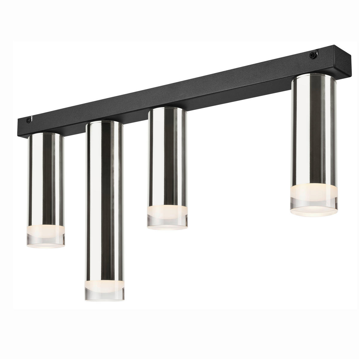 Lamkur Deckenleuchte schwarz Stahl B/H/L: ca. 8x31,5x60 cm E27 4 Brennstellen DIEGO - schwarz (60,00/8,00/31,50cm) - Lamkur