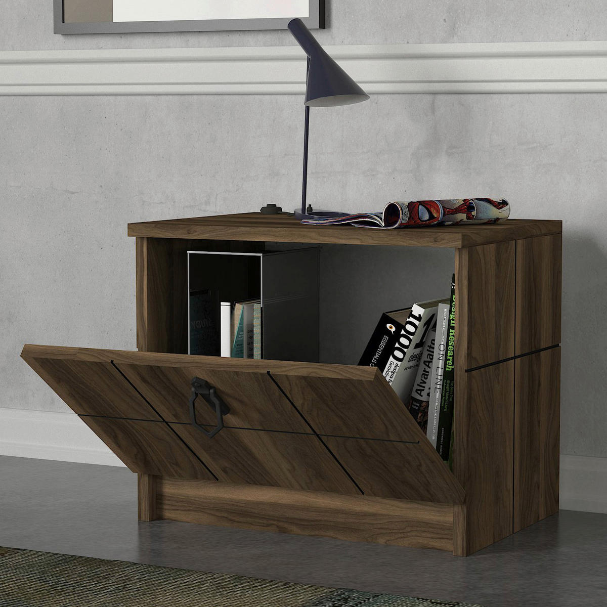 Nachtkonsole Lost walnuss Nachbildung B/H/T: ca. 49x41x35 cm Lost - walnuss (49,00/41,00/35,00cm) - moebel17