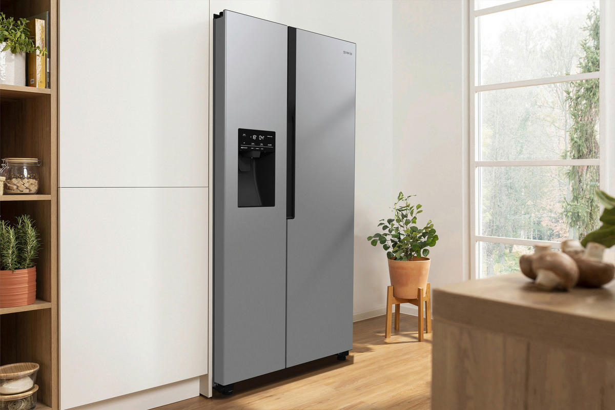 Gorenje Side by Side NRR9ESXL Edelstahloptik B/H/T: ca. 92x179x70 cm Side-by-Side NRR9ESXL - Edelstahloptik (92,00/179,00/70,00cm) - Gorenje