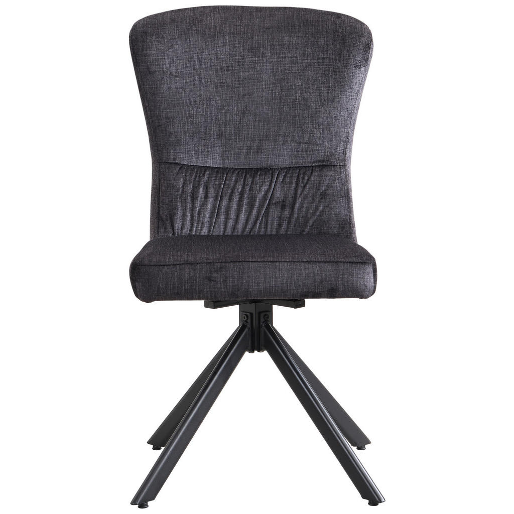 Thumbnail - Drehstuhl Kate anthrazit Samt B/H/T: ca. 51x97x67 cm