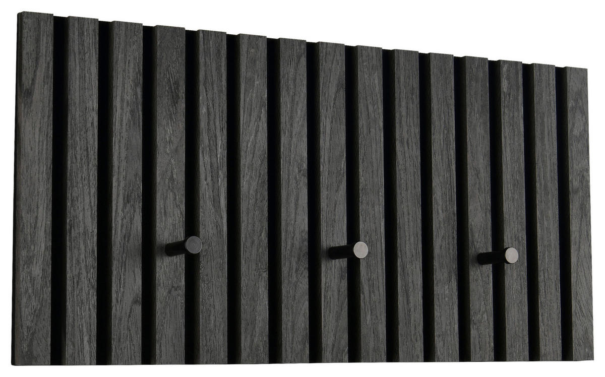 Wandgarderobe Grace schwarz B/H/T: ca. 60x30x7 cm Grace - schwarz (60,00/30,00/7,00cm)