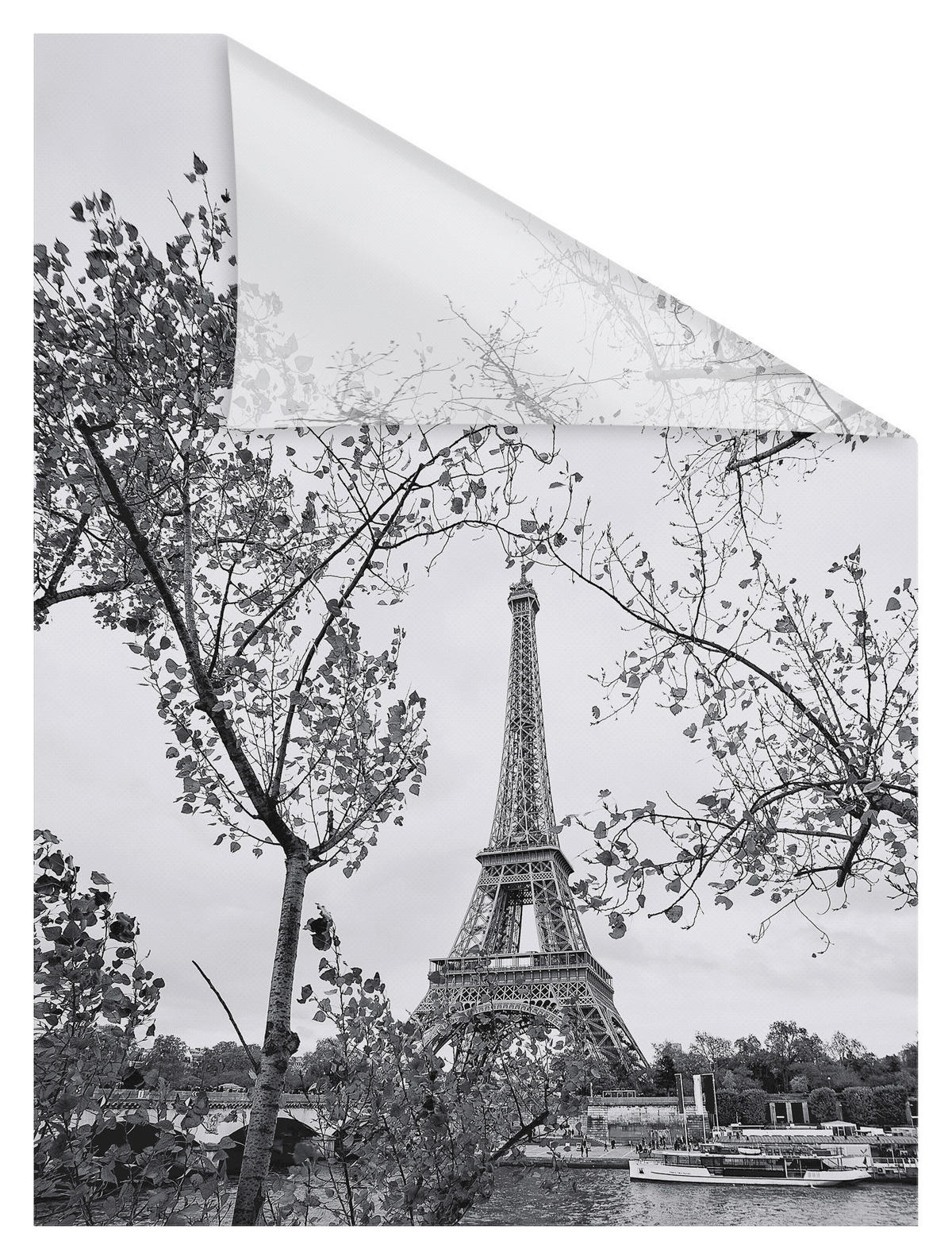 LICHTBLICK Fensterfolie Paris Paris Paris schwarz weiß B/L: ca. 50x50 cm Paris - weiß/schwarz (50,00/50,00cm) - LICHTBLICK