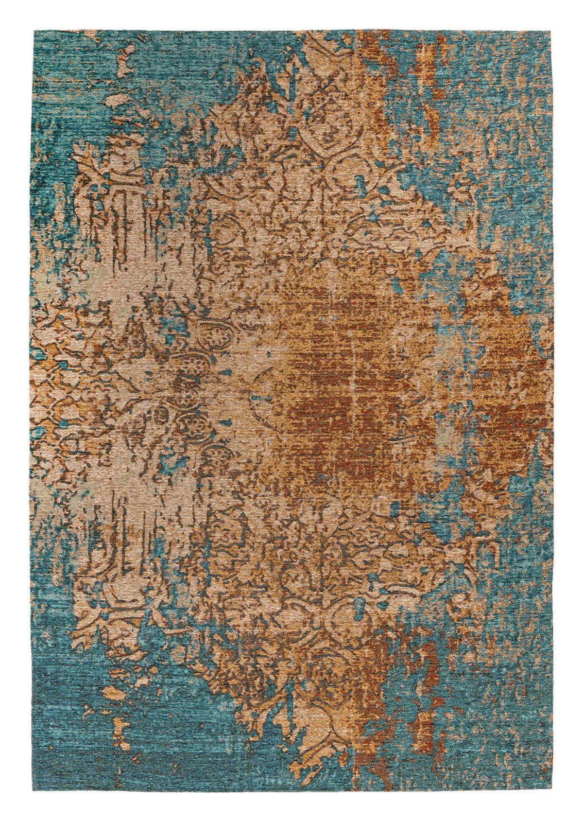 Padiro Kurzflorteppich Primavera 725 sand B/L: ca. 80x150 cm Primavera 725 - blau/sand (80,00/150,00cm) - Padiro