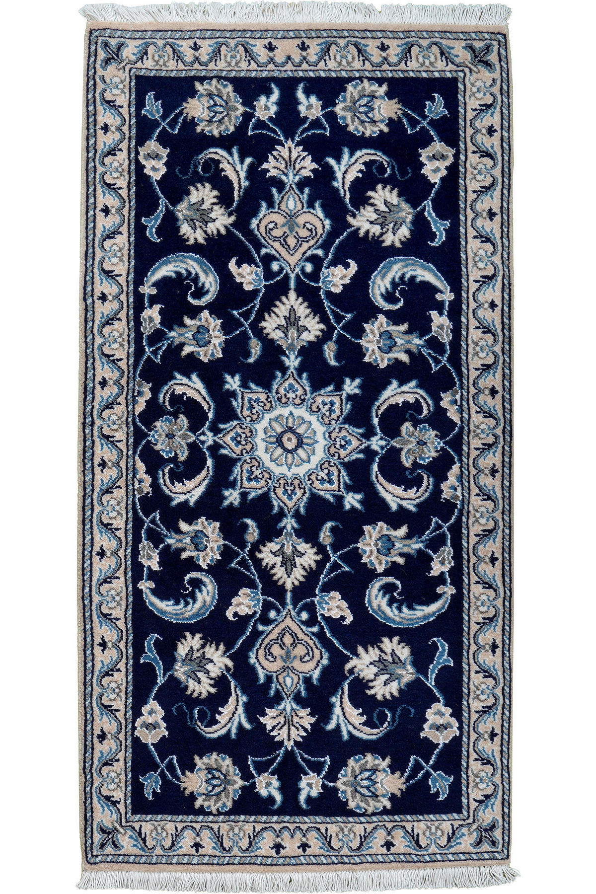 PersaTepp Teppich Nain 12La beige B/H/L: ca. 69x1x139 cm Nain 12La - blau/beige (139,00/69,00/1,00cm) - PersaTepp