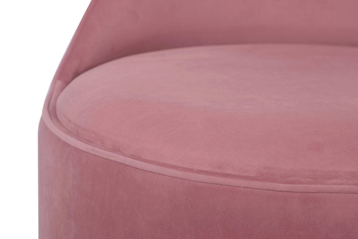 Hocker Viktor 100 altrosa Samt H/D: ca. 68x52 cm Viktor 100 - gold/altrosa (52,00/68,00cm) - 360 Living