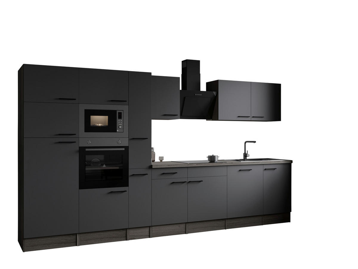 Küchenblock Oliver B/H/T: ca. 370x205x60 cm Oliver - Eiche/grau (370,00/205,00/60,00cm) - Respekta