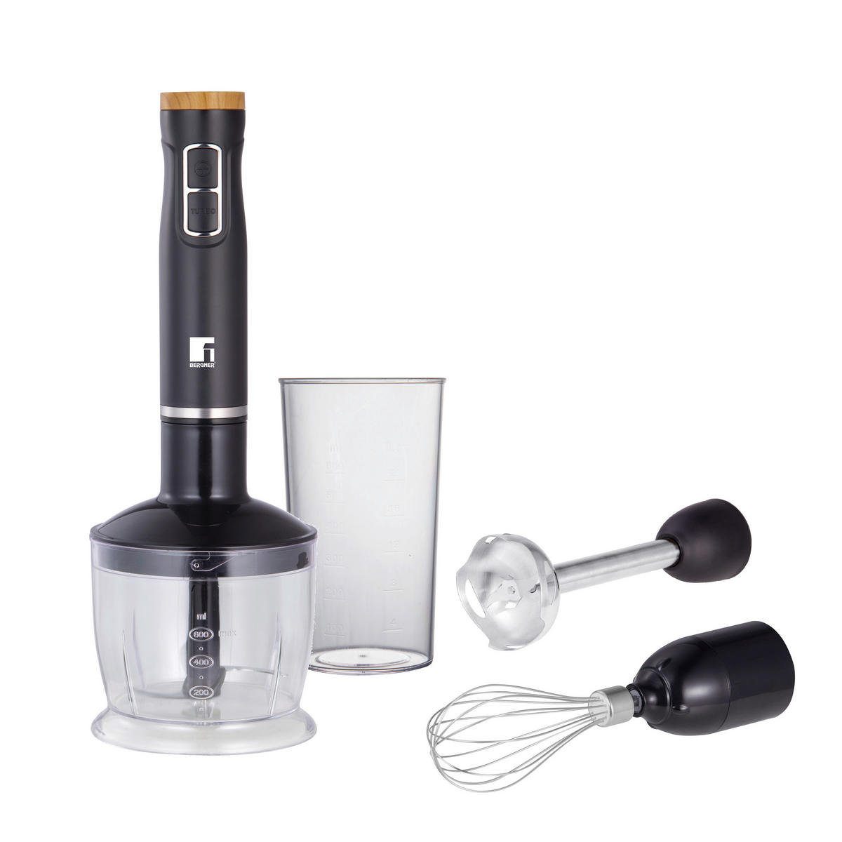 BERGNER Stabmixerset silber grau Edelstahl OLIVAR - silber/grau - BERGNER