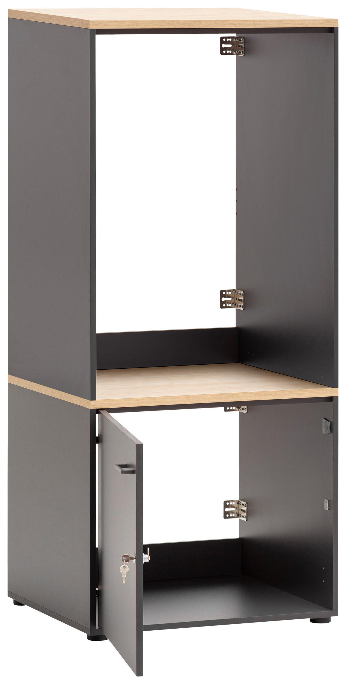 anthrazit Eiche hell Nachbildung B/H/T: ca. 67,1x154,7x60 cm Solea - Eiche/anthrazit (67,10/154,70/60,00cm) - Schildmeyer