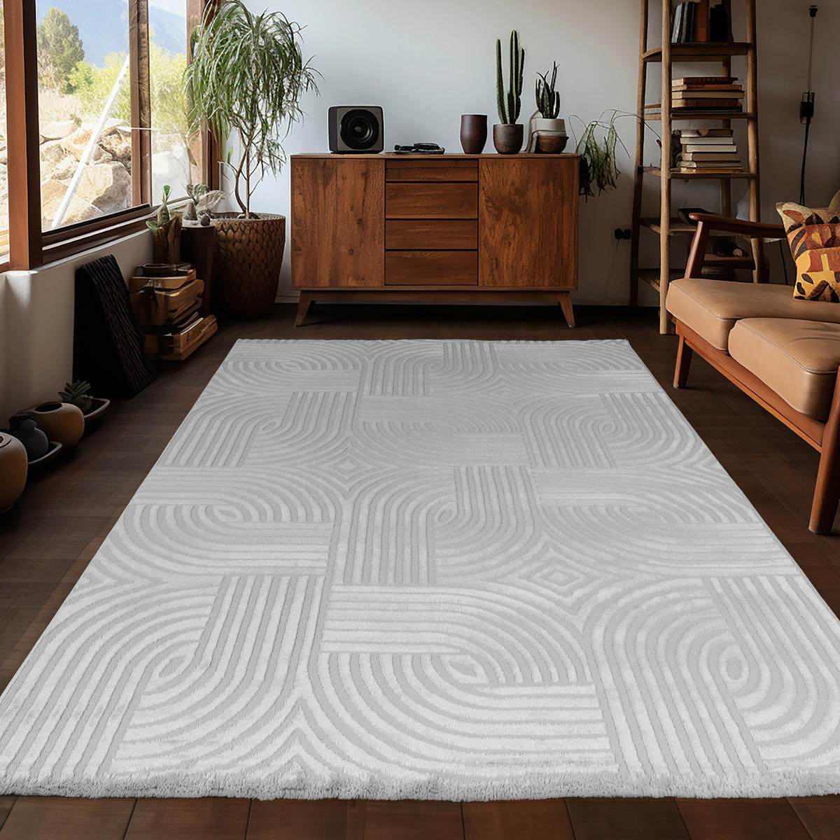 Ayyildiz Teppich SAHARA silber B/L: ca. 80x250 cm SAHARA - silber (80,00/250,00cm) - Ayyildiz