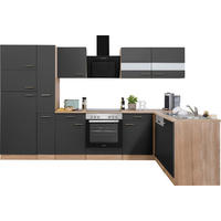 Respekta Winkelküche Economy grau matt B/H/T: ca. 310x200x172 cm Economy - Eiche/grau (310,00/200,00/172,00cm) - Respekta
