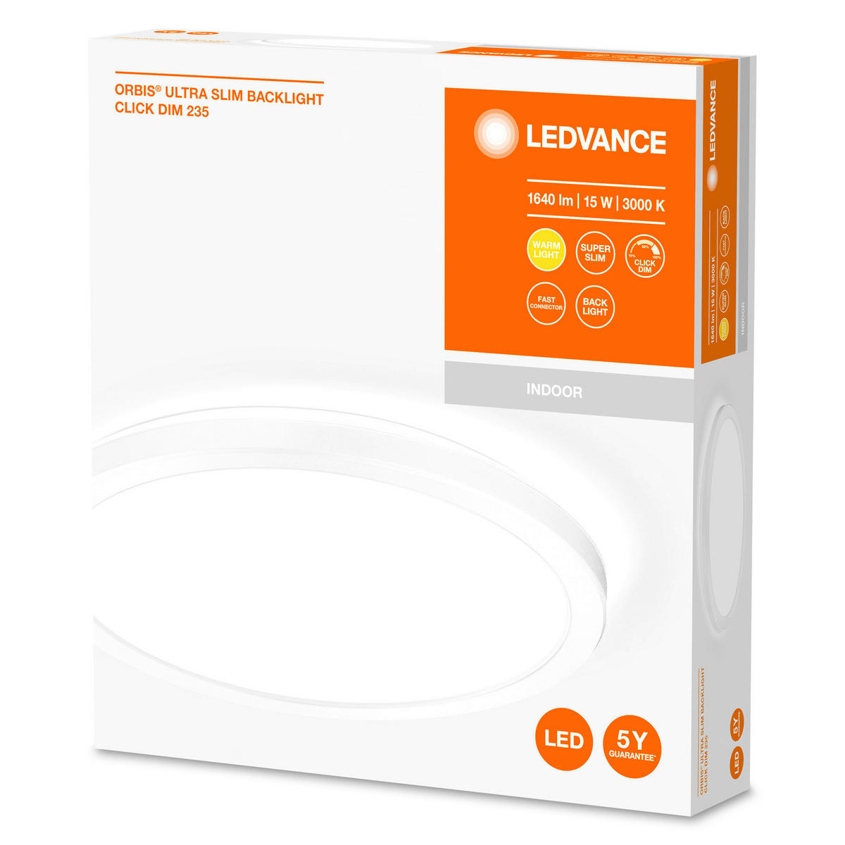LEDVANCE Deckenleuchte Orbis 752825 weiß Kunststoff H/D: ca. 2,7x23,5 cm Orbis Ultra Slim - weiß (23,50/2,70cm) - LEDVANCE