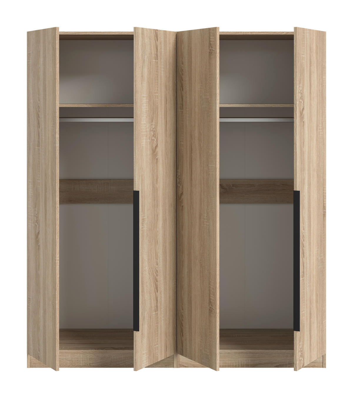 Kleiderschrank KOPENHAGEN Eiche Sonoma Nachbildung B/H/T: ca. 160x181x52 cm KOPENHAGEN - Eiche (160,00/181,00/52,00cm) - xonox.home